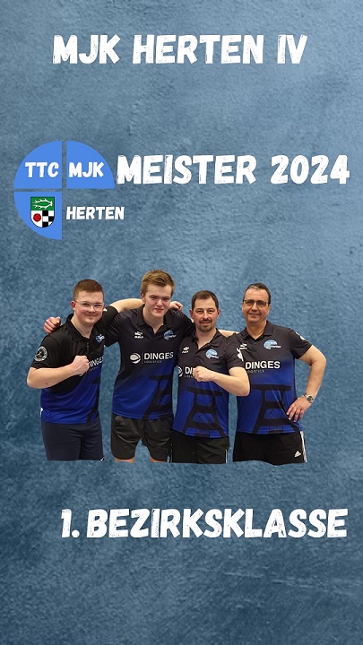 MJK 4 ist Meister in der 1.Bezirksklasse !